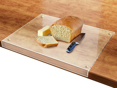 Ziamzra Tabla Cortar Cocina Transparente 43x33cm Tabla de Cortar Transparente Metacrilato Tabla de Cortar Cocina con Borde Tabla para Cortar Cocina Antideslizante para Encimera Cocina Regalo